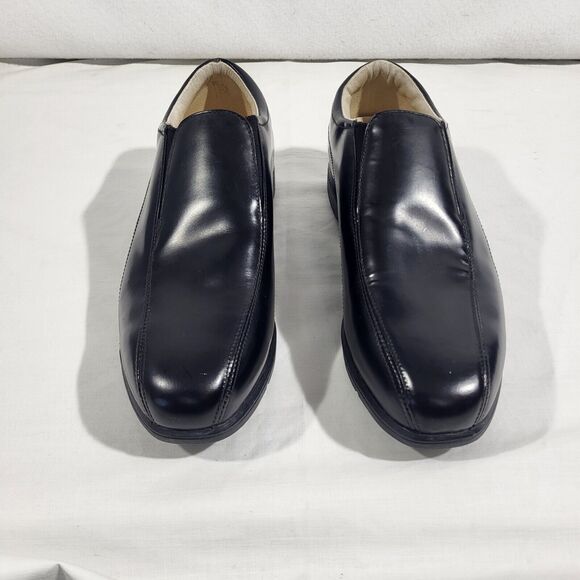VTG NIKE Shoe AIR COMFORT Women 8.5 Black Leather Slip On GOLF Cleats 305276-001 main image 12